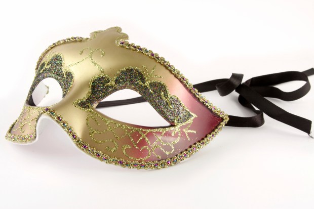 Carnival mask over white